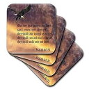 3dRose cst_27419_3 Isaiah 40-31 Bible Verse with Eagle Against a Troubled Sky-Ce...