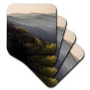 3dRose CST_93187_1 Oconaluftee, Great Smoky Mountains, North Carolina-Us34 Aje0161-Adam Jones-Soft Coasters, Set of 4
