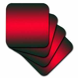 3dRose, Red, Black Gradient Color-Ceramic Tile Coasters, Set of 4 (CST...