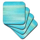 3dRose 抽象的なアクア シー ビーチ テーマ アート - ソフト コースター、4 個セット (CST_152091_1) 3dRose Abstract Aqua Sea Beach Theme Art - Soft Coasters, Set of 4 (CST_152091_1)