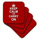 3dRose Keep Calm and Carry on ヴィンテージ クラシック ダークレッド クラウンに白いテキスト モチベーションを楽しい面白いユーモア...
