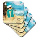 3dRose Sandy Beach Sandman with Ocean View Fun Spoof on A Snowman. - Soft Coaste...