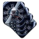 3dRose フロート飛行機プロペラ、アラスカ。- セラミックタイルコースター、4枚セット 3dRose Float plane propeller, Alas...