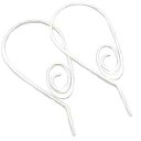 フラット スターリング シルバー スパイラル フープ イヤリング CLOUD CAP JEWELRY Flattened Sterling Silver Spi...