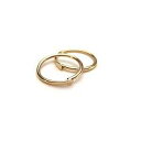 シンプルなゴールド軟骨フープ、上耳ピアス、ゴールドフィルドワイヤーのスリーパーフープ Twisted Designs Jewelry Simple Gold C...