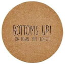 SIPS ドリンクウェア クラフトボード ボトムズアップ 面白いコースター ドリンク用 8個パック 3 3/4インチ SIPS Drinkware Kraft Board Bottoms Up Funny Coaster for Drinks, Pack of 8, 3 3/4 Inch