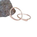 ピンクゴールド軟骨フープ、ローズゴールド上耳ジュエリー Twisted Designs Jewelry Pink Gold Cartilage Hoops, R...