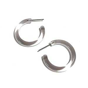 クリア透明ルーサイト スキニー アクリル チューブ フープ イヤリング 1 インチ LEETIE LOVENDALE Clear Transparent Lucite Skinny Acrylic Tube Hoop Earrings 1 Inch