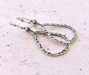 スターリングシルバー ティアドロップ フープ イヤリング - 女性へのジュエリー ギフト 彼女のお母さんへ Vintagerelics Jewelry Sterling Silver Teardrop Hoop Earrings - Jewelry Gift For Women Her Mom(4)