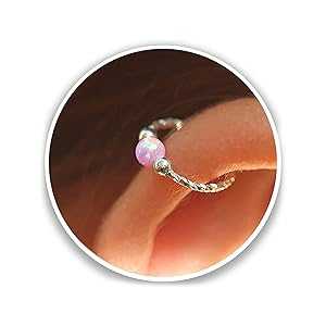 ALOME PIERCINGS Cartilage Earring Hoop - 20G Sterling Silver Helix Pie...