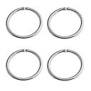 Fashion Art Jewelry 6mm 20 GA Sterling Silver Small Cartilage Piercing Round Ring Huggie Hug Open Hoop Earrings Set of 2 Pairs (6mm/ 20 gauge/ 2 pairs, Sterling Silver 925)
