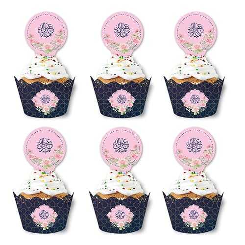Glomarket���㤨���SWYOUN 24���å� �����ɥ�Х饯 ���åץ�������åѡ� �ȥåѡ� ��ޥ���ѡ��ƥ����ǥ��졼������� �����ɥѡ��ƥ������� (�ѡ��ץ� SWYOUN 24sets Eid Mubarak Cupcake Wrappers Toppers For Ramadan Party Decorations Eid Party Supplies (P�פβ����Ǥ������ʤ�4,139�ߤˤʤ�ޤ���