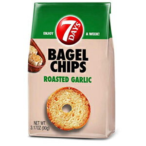 7 Days 7Days Bagel Chips, Roasted Garlic, No Artificial Ingredients, Non-GMO Snack, (3.17oz, Pack of 5)