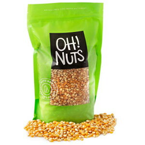 おお！ナッツ ポップコーン カーネル シード | 100% 天然大粒白全粒生脱水トウモロコシ粒のバルク 5 ポンド袋 | おいしい、高繊維、低脂肪、低炭水化物のコーシャーセーフなグルテンフリーのおやつをお召し上がりください Oh! Nuts Popcorn Kernel Seeds