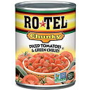 ROTEL チャンキーダイストマトとグリーンチリ、10オンス、12個パック Ro-Tel ROTEL Chunky Diced Tomatoes and Green Chilies, 10 Ounce, Pack of 12