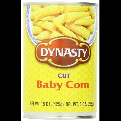ダイナスティ ベビーコーン、カット、15 オンス (12 個パック) Dynasty Baby Corn, Cut, 15 Ounce (Pack of 12)