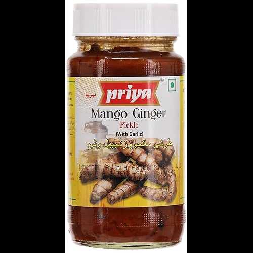 プリヤ、マンゴー ジンジャー (クルクマ アマダ) ピクルス、300 グラム (gm) Priya, Mango Ginger (Curcuma Amada) Pickle, 300 Grams(gm)