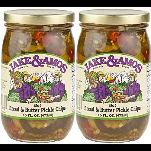 ジェイク&エイモス - ホットブレッド&バターピクルス / 2 - 16 オンス 瓶 Jake & Amos - Hot Bread & Butter Pickles / 2 - 16 Oz. Jars