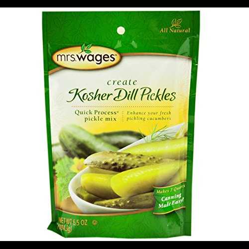Mrs. Wages コーシャディルピクルス缶詰調味料ミックス、6.5オンス ポーチ Mrs. Wages Kosher Dill Pickle Canning Seasoning Mix, 6.5 Oz. Pouch