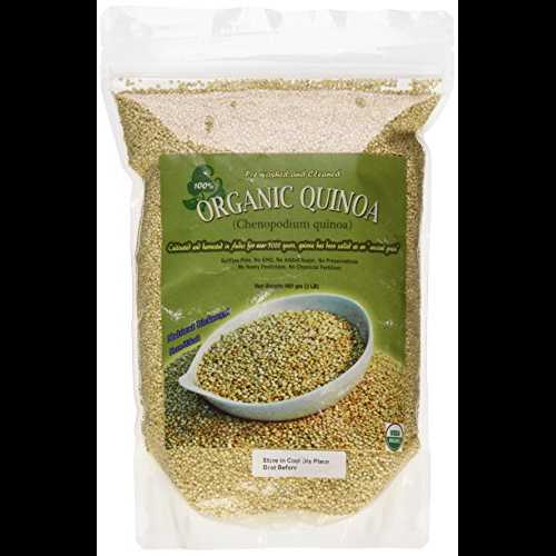 Indus Organics ホワイトキノア種子、2 ポンドバッグ、純度 99%、洗浄済み、プレミアム品質、非遺伝子組み換え、フレッシュパック Indus Organics White Quinoa Seeds, 2 Lb Bag, 99% Purity, Pre-Washed, Premium Quality, Non-gmo, Freshly Pa