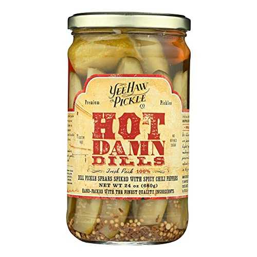 YEE-HAW PICKLE COMPANY Yee Haw Yeehaw Hot Damn Dills 24 Oz (Pack Of 6)6