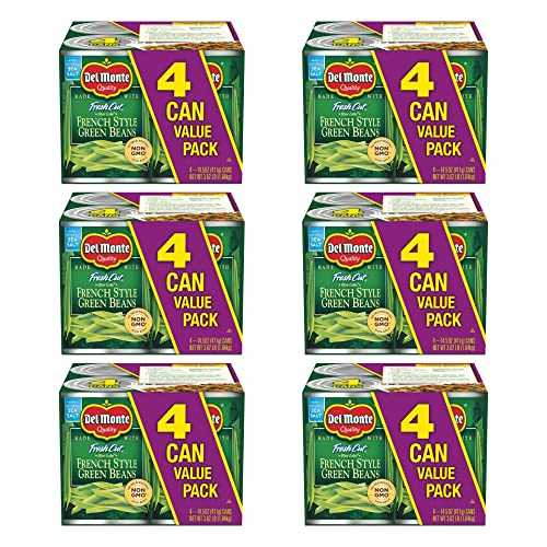 Del Monte フレッシュカット ブルー レイク フレンチスタイル インゲン 野菜缶詰、24 パック、14.5 オンス缶、(2400016289) Del Monte FRESH CUT BLUE LAKE French Style Green Beans Canned Vegetables, 24 Pack, 14.5 oz Cans, (24000162