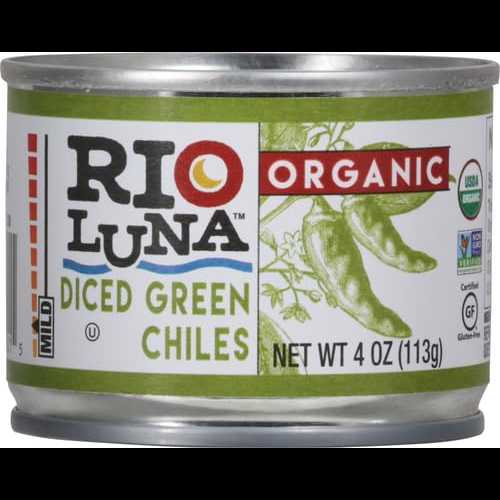 Rio Luna, Organice Diced Green Chile, 4 Ounce