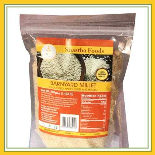 シャスタ ヒエ (6 個パック) 各 500g (BA) Shastha Foods Shastha Barnyard Millet (Pack of 6) Each Pkt 500g (B-A)