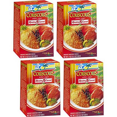 リヴォワール＆カレット クスクスミディアム 500g×4個（4個入） Rivoire & Carret - Couscous Medium, 500g x 4 (Pack of 4)