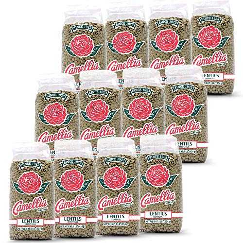 Camellia ブランド 乾燥レンズ豆、1 ポンド (12 個パック) Camellia Brand Dried Lentils, 1 Pound (Pack of 12)