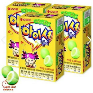 韓国オリオン スーパーサワーチューイングソフトキャンディ Iciou アップル味 21g (3個入) Korean Orion Super Sour Chewing Soft Candy Iciou Apple Flavor 21g (Pack of 3)