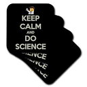 3dRose CST_159616_2 Keep Calm and Do Science Professor Chemistry Teacher ソフトコースタ...