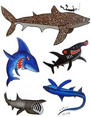 PremiumTT temporary tattoos Premium Large Shark Tattoos, Party Favors, Temporary Tattoo PremiumTT temporary tattoos Premium Large Shark Tattoos, Party Favors, Temporary Tattoo