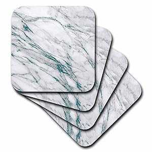 3dRose Luxury Grey Aqua Teal Gem Stone Marble Glitter Metallic Faux Pr...