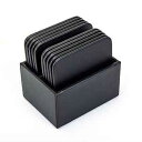 Dacasso A1343 Leatherette 10 Square Coaster Set with Holder Leatherette 10 Squar...