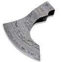 JNR Traders Axe Head Handmade Damascus Viking Hatchet Axe Bearded Camping Wood C...