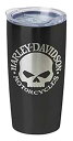 ハーレーダビッドソン コア ウィリー G スカル ステンレススチール トラベルマグ ブラック HDX-98618 Harley-Davidson Core Willie G Skull Stainless Steel Travel Mug, Black HDX-98618