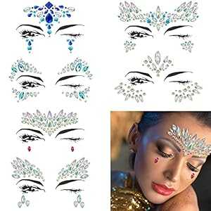 OASMU Halloween Face jewels festival Women Mermaid Face Gems Glitter 6 Sets Rhinestone Rave Festival Face Jewels,Crystals Face Stickers Eyes Face Body Temporary Tattoos OASMU Halloween Face jewels festival Women Mermaid Face Gems Glitter 6 Sets Rhinestone Rave Festival Face Jewels,Crystals Face Stickers Eyes Face Body Temporary Tattoos