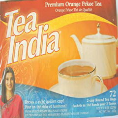 ティーインディアプレミアムオレンジペコティー72ティーバッグ（正味重量8オンス）（227 g） Tea India Premium Orange Pekoe Tea 72 TEA BAGS (NET WT 8 oz) (227 g)