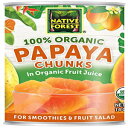 ネイティブフォレストオーガニックパパイヤチャンク、14オンス缶（6パック） Native Forest Organic Papaya Chunks, 14 Ounce Cans (Pack of 6)