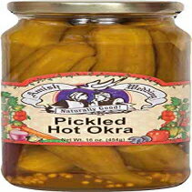 アーミッシュ ウェディング ホット オクラ ピクルス セット - (2) 16 オンス 瓶 Amish Wedding Hot Pickled Okra Set-(2) 16 oz. jars