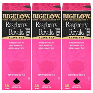 楽天GlomarketBigelow Tea Bigelow Raspberry Royale Tea Bags 28-Count Box （Pack of 3） Black Tea Bags All Natural Gluten Free Rich in Antioxidants