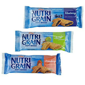 Kellogg's Nutri-Grain、ソフトベイクドブレックファーストバー、アソートパック、1.3オンス (48個) Kellogg's Nutri-Grain, Soft Baked Breakfast Bars, Assorted Pack, 1.3oz (48Count)