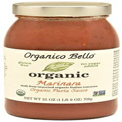 Organico Bello - I[KjbNOpX^\[X - }i - 25IX (6pbN) - `qg݊Aۂ30FAOet[ Organico Bello - Organic Gourmet Pasta Sauce - Marinara - 25oz (Pack of 6) - Non GMO, Who