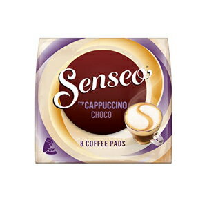 Senseo チョコレート カプチーノ コーヒー ポッド、8 個 (10 個パック) - Senseo コーヒーマシン用シングルサーブコーヒーポッドバルクパック - ホットコーヒーまたはアイスコーヒー用の堆肥化可能なコーヒーポッド Senseo Chocolate Cappuccino Coffee P