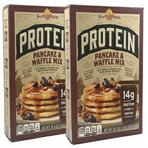 Generic Aunt Maple's Protein Pancake & Waffle Mix, 18.5 oz, 14g protein per serving (Pancake & Waffle Mix - 2 Pack)