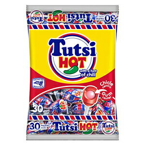 ガム Tutsi Pop ホットメキシカンキャンディポップ、チェリーフレーバーとチリパウダー、Tutti Fruttiガムセンター付き、21.2オンス、30個 Tutsi Pop Hot Mexican Candy Pops with Cherry Flavor & Chili Powder With A Tutti Frutti Gum Center, 21.2 O