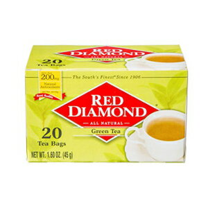 レッド ダイヤモンド グリーン ティーバッグ 1 回分、20 個 (12 個パック) (240 回分) Red Diamond Green Tea Bags Single Serving, 20 Count (Pack of 12) (240 Servings)