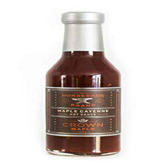 z[XV[uh [vJCGzbg\[XA8IX{g ElNbLO\[X Horseshoe Brand Maple Cayenne Hot Sauce, 8oz Bottle Artisan Cooking Sauce