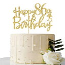 S[hOb^[ nbs[ 86 ΂̒aP[Lgbp[ - 86 P[Lgbp[ - 86 ΂̒ap[eB[pi - 86 ΂̒ap[eB[fR[V Maicaiffe Gold Glitter Happy 86th Birthday Cake Topper - 86 Cake Topper - 86th Bir